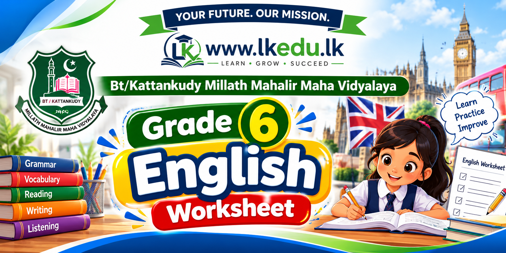 Grade 6 - English - Worksheet - Millath MMV
