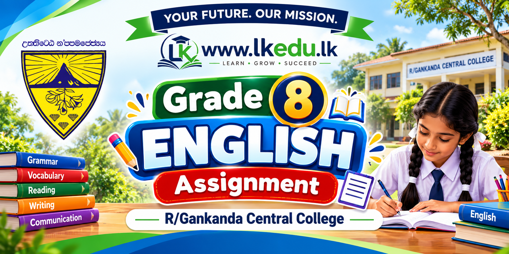 Grade 8 -  English - Assignment  - Gankanda Central College